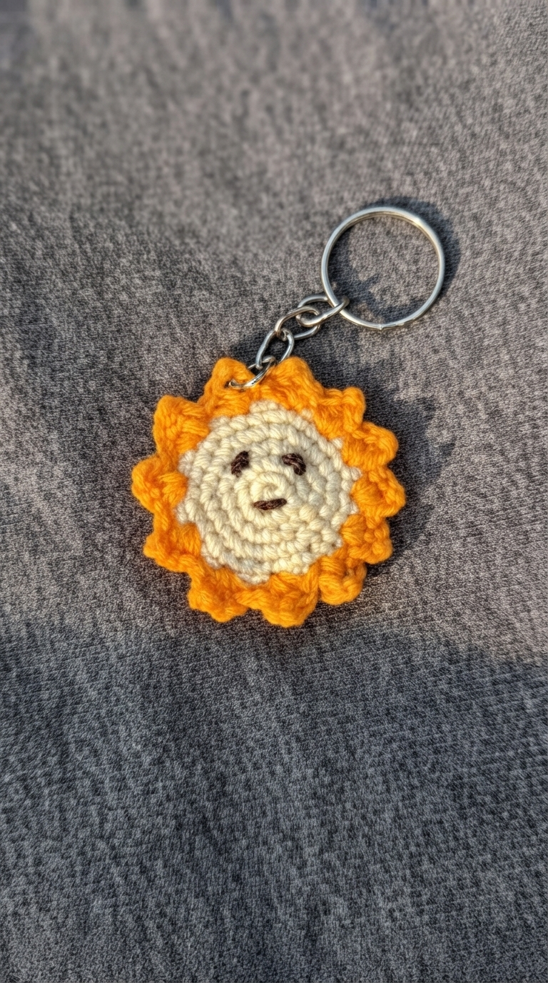crochet-sunkeychain