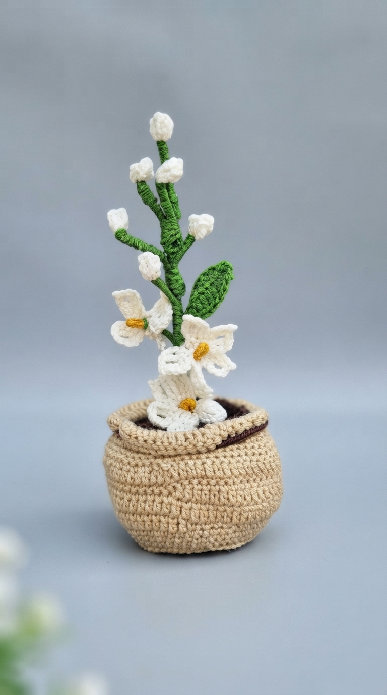 Crochet Flower Basket